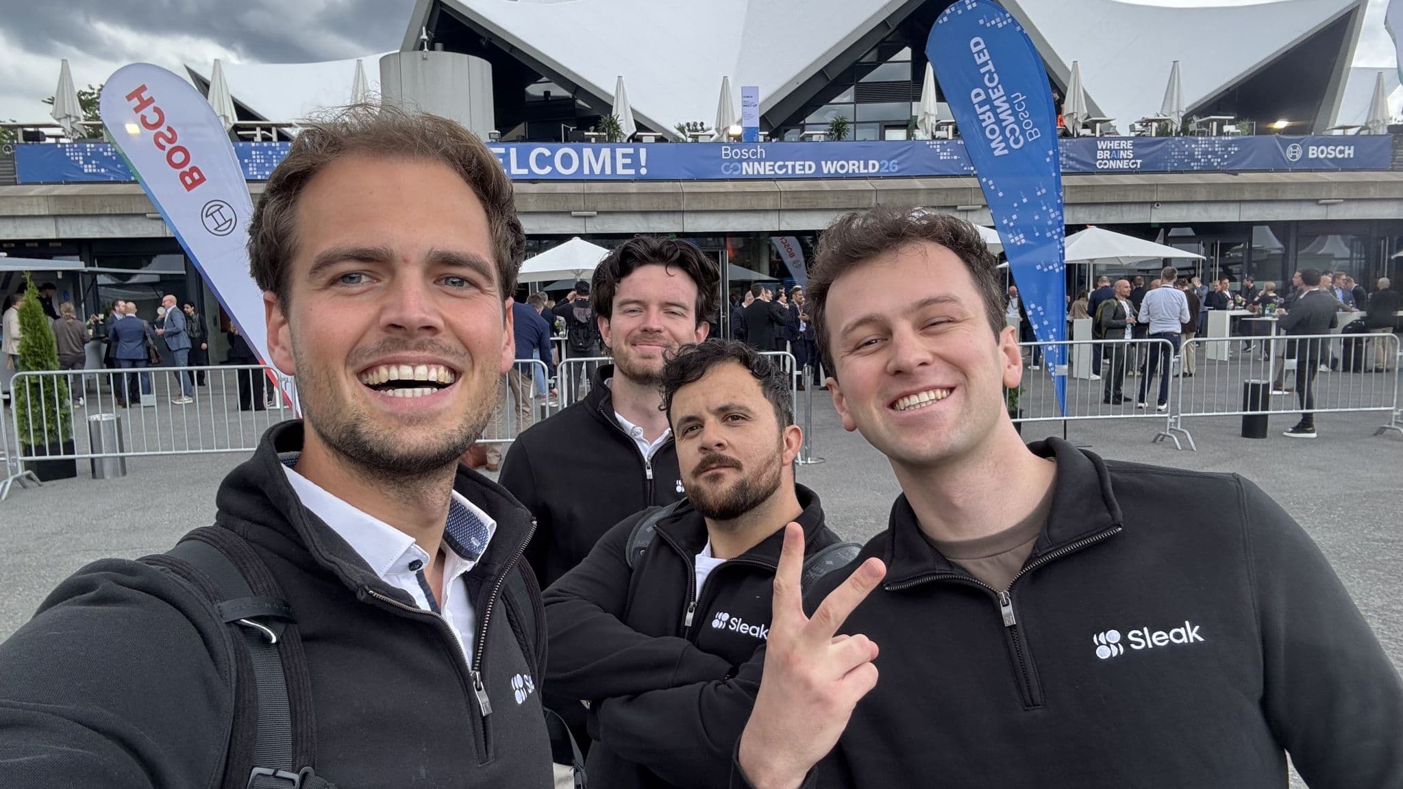 Four members of the Sleak team at Bosch Connected World